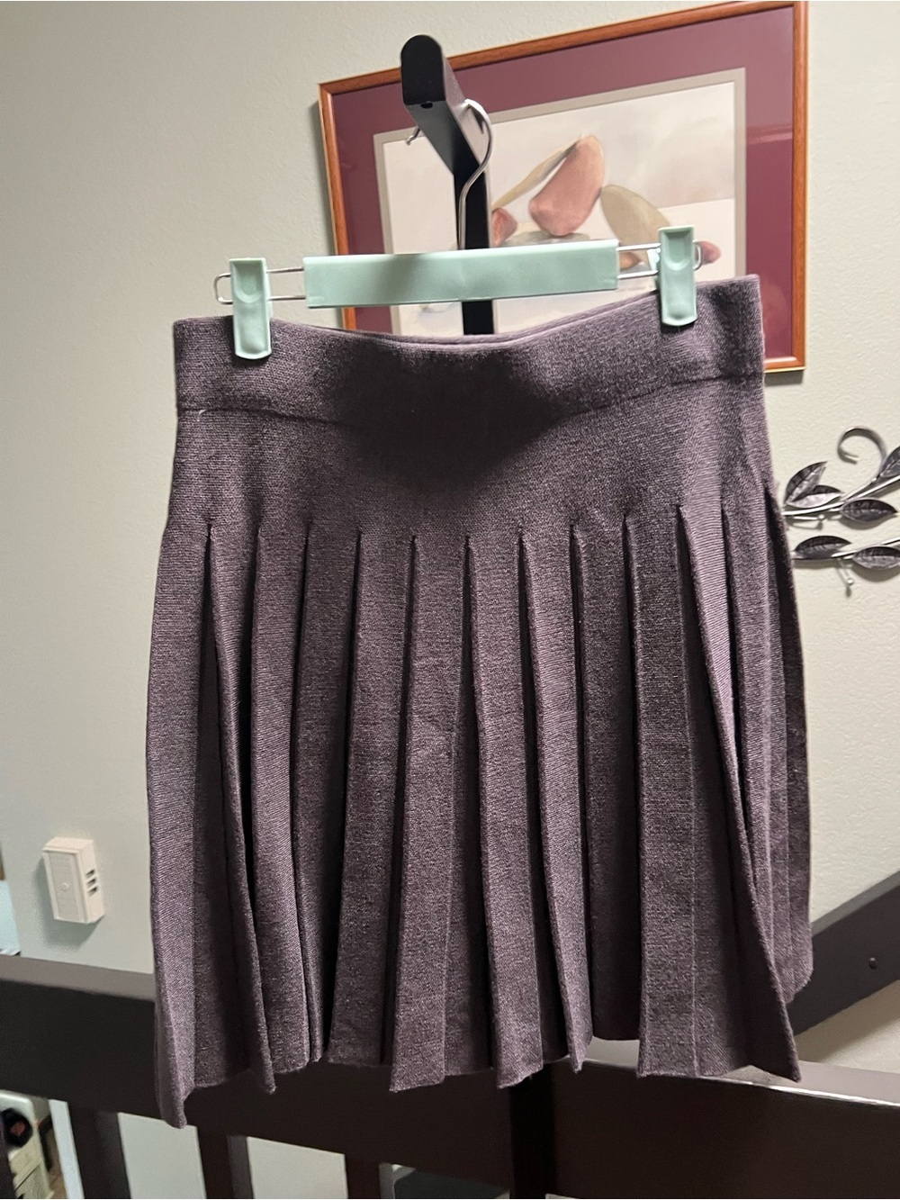 Source Unknown Pleated Skater Skirt in Dark Gray size Large #294